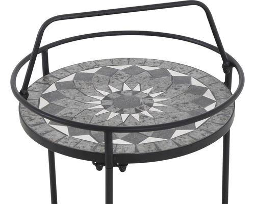Siena Garden Como bijzettafel Ø 42 x 74 cm zwart