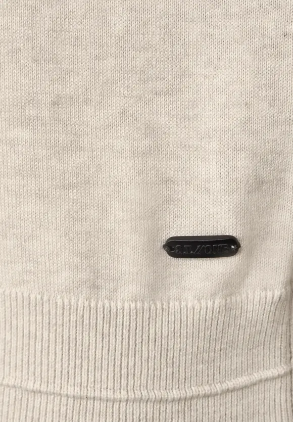 Pullover mit Rollkragen - wool white