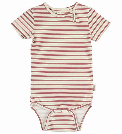 Petit Piao Body k/ä - Summe - Verwelkt Rose/Off White