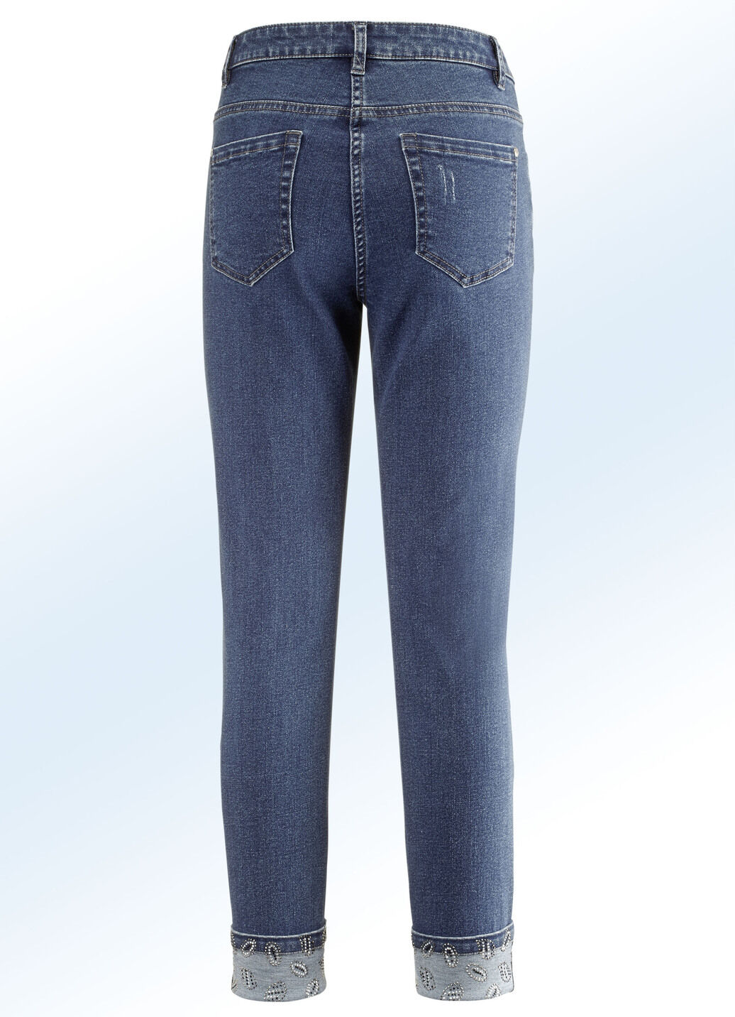 Edel-Jeans in 7/8-Länge mit hübschem Glitzersteinchenbesatz