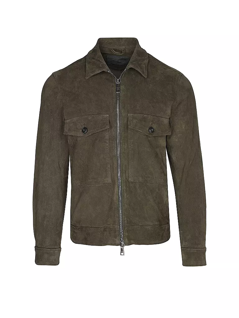GIORGIO BRATO Lederjacke olive