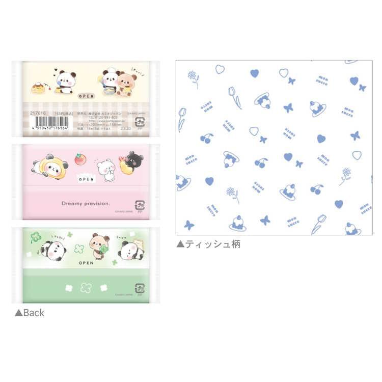 Kamio Japan - Mochi Mochi Panda Zakdoekjes (Set van 6)