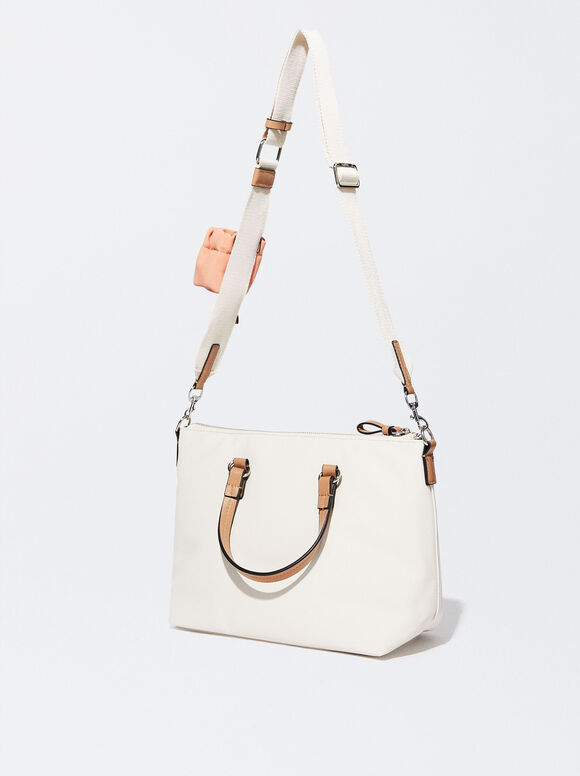 Sacola de compras personalizável com efeito de nylon - Raw