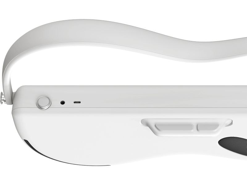 LAVA MUSIC E-Gitarre Genie weiss Sample-basierte saitenlose Smart-Gitarre