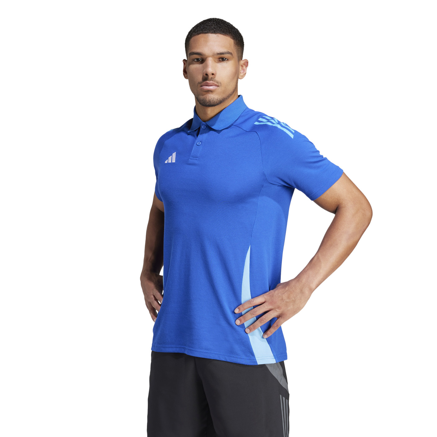 Adidas Tiro 24 Competition Polo Blauw Lichtblauw