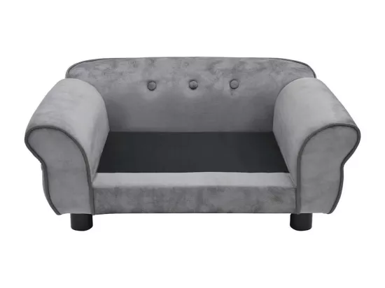 Canapé pour chien Gris 72x45x30 cm Peluche