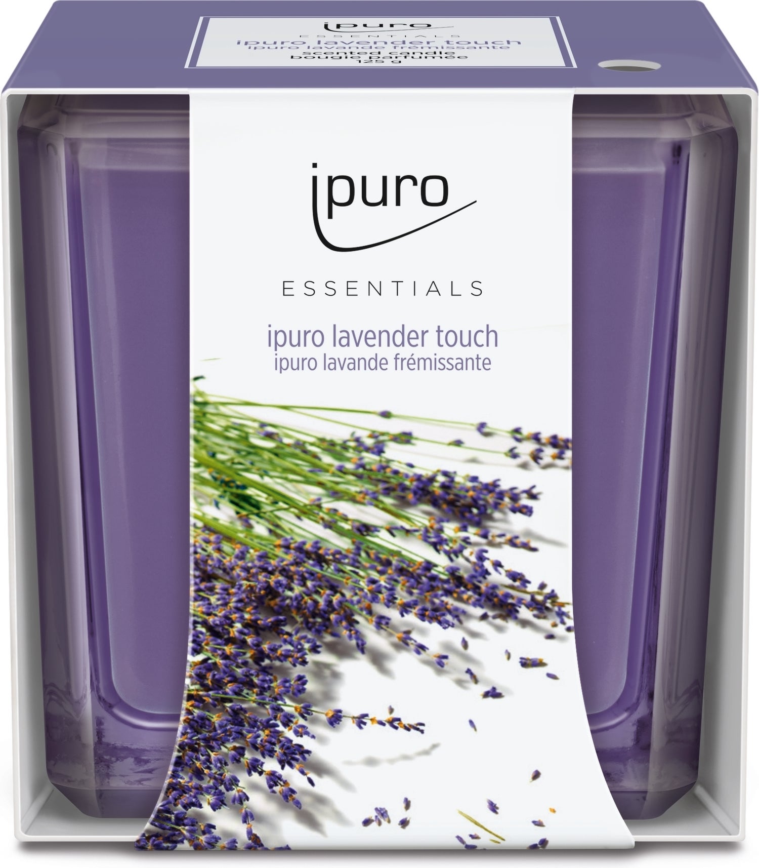 Ipuro geurkaars Essentials Lavender Touch 26 uur D 7,1 H 11 cm