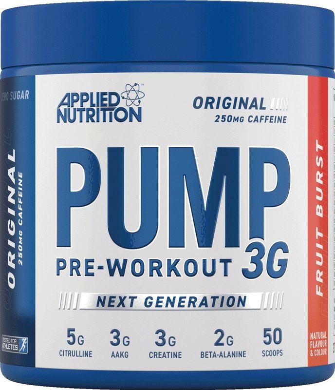 Applied Nutrition - Pump 3G - Pre-Workout - Rainbow Unicorn - 375 gram