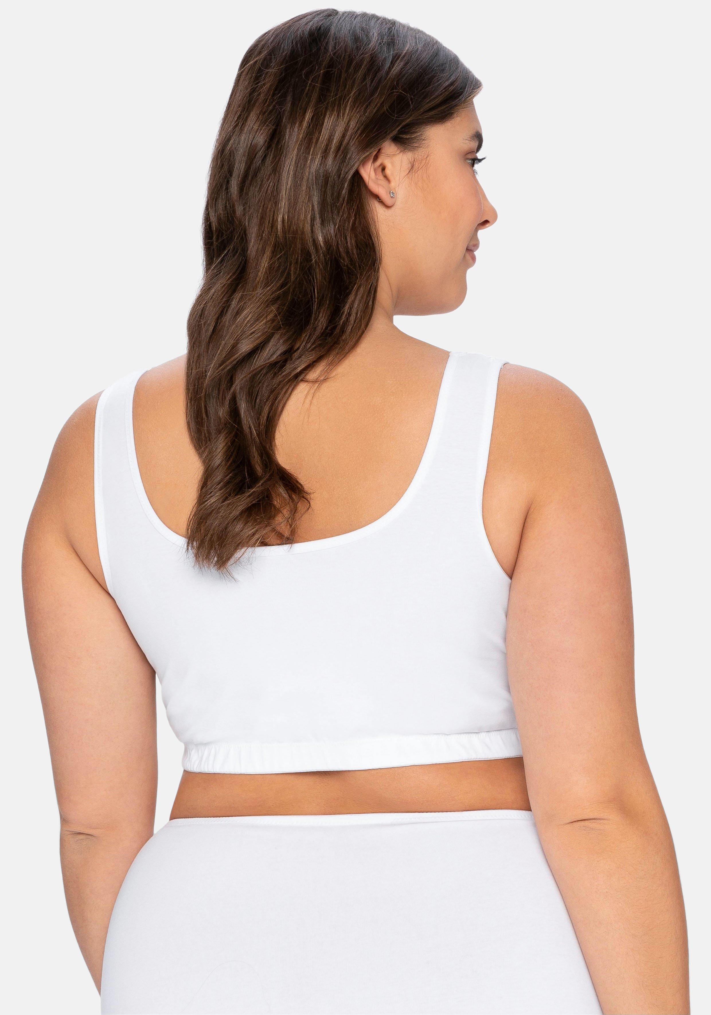 BH ohne Bügel in Bustier-Form, mit Spitzenborte