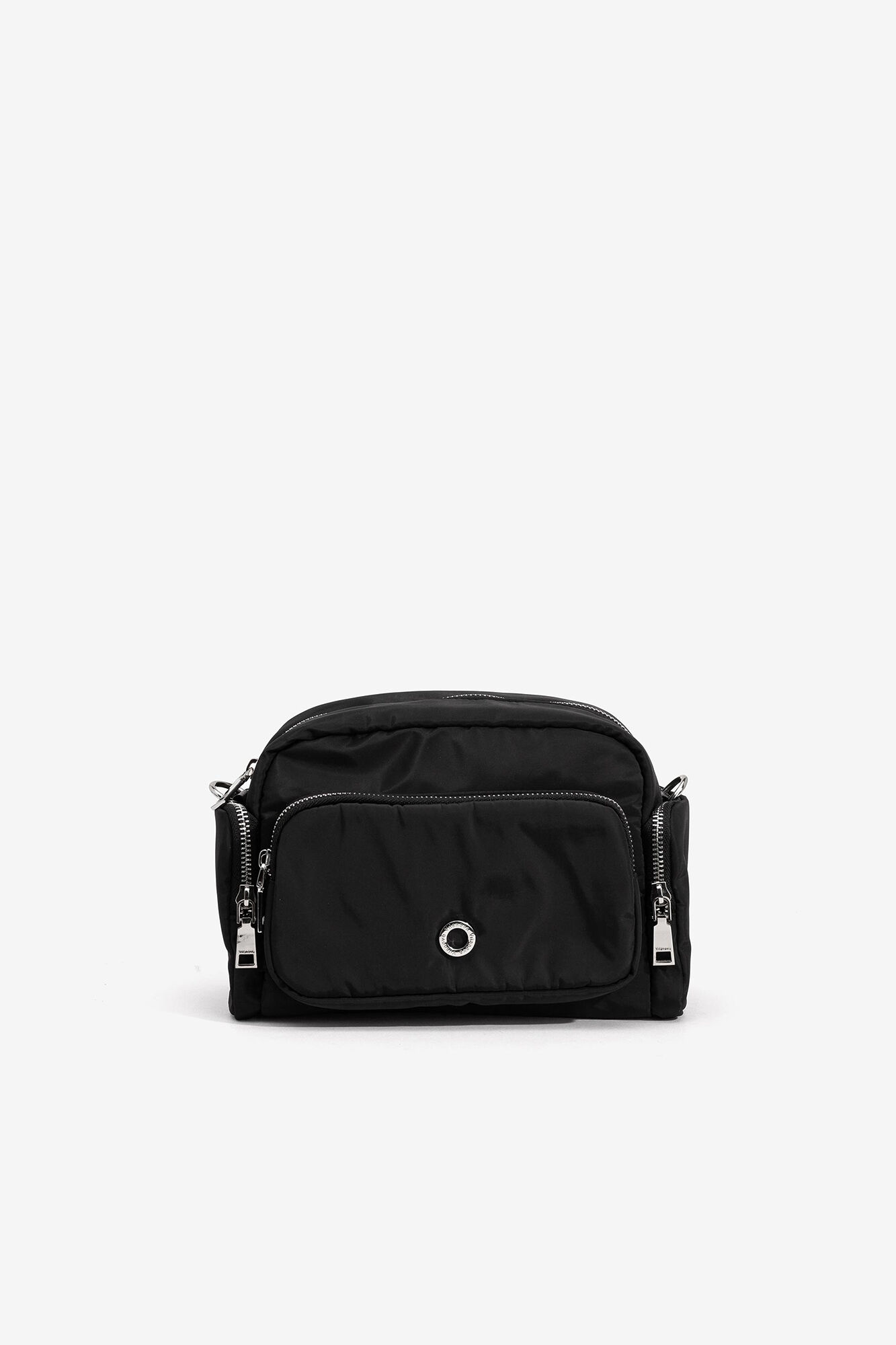 Bolsa bandolera de nylon - preto