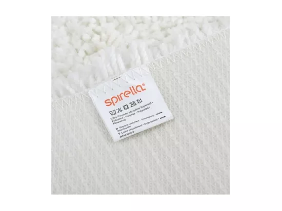 Tapis de bain rond Microfibre HIGHLAND Ø60cm Blanc Spirella