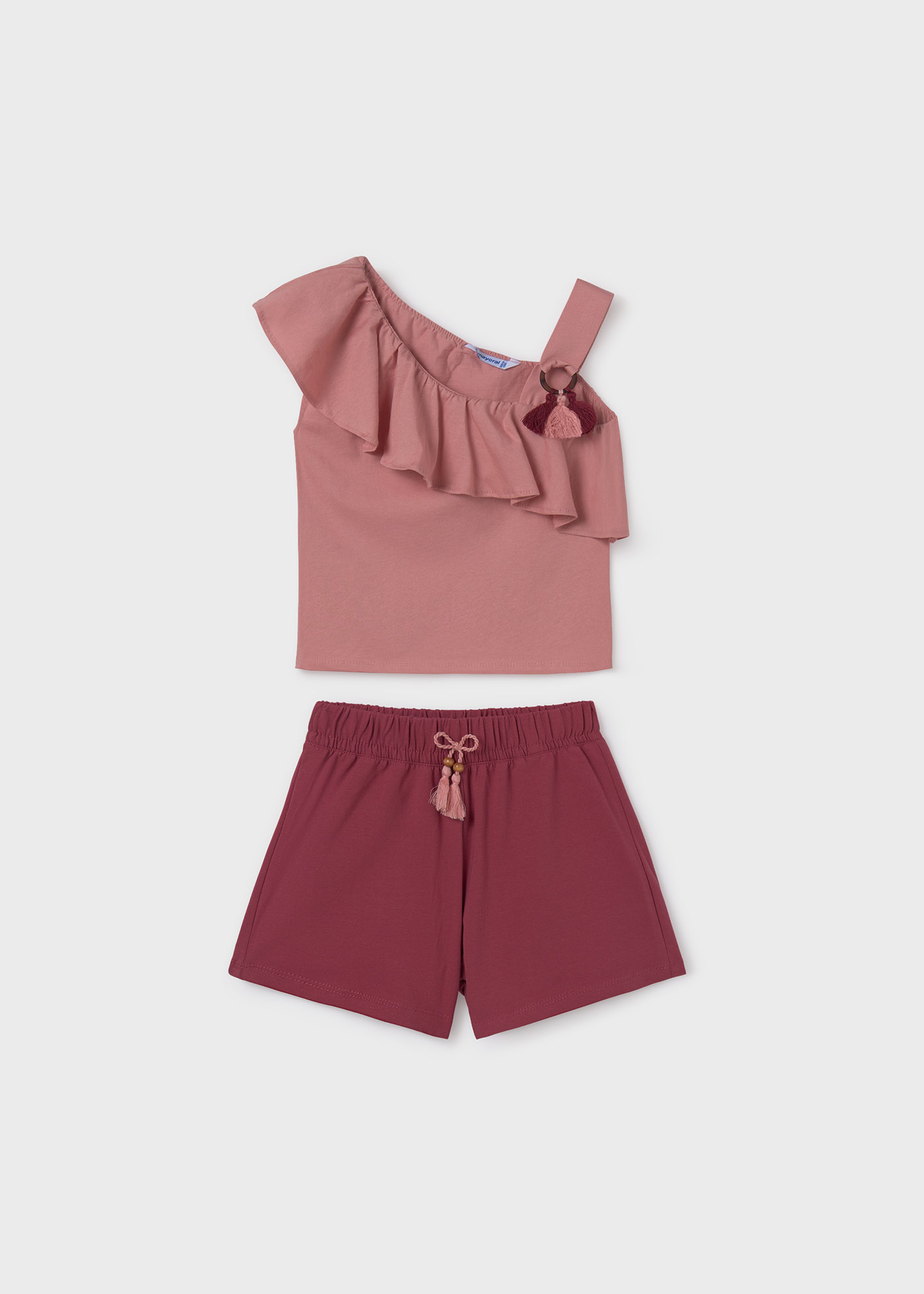 Conjunto de algodão de alta qualidade com duas peças para meninas.
