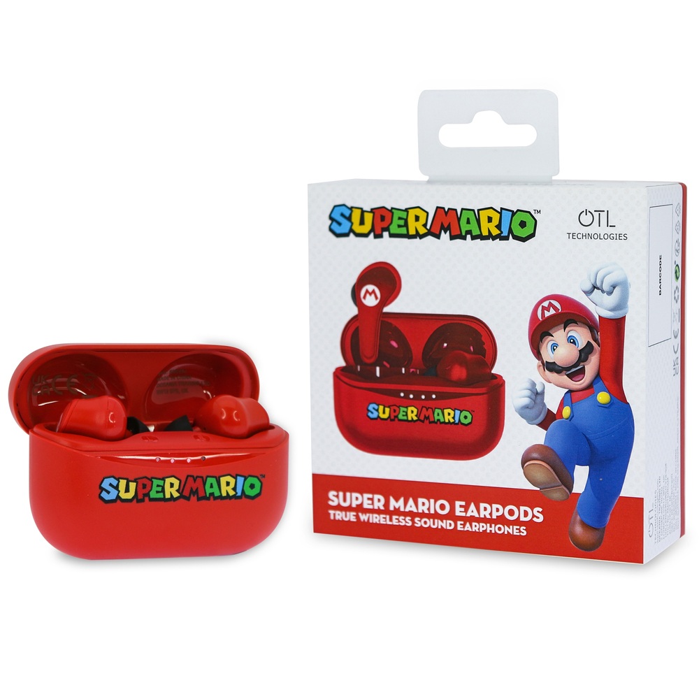 Super Mario True Wireless Bluetooth-Ohrhörer Rot