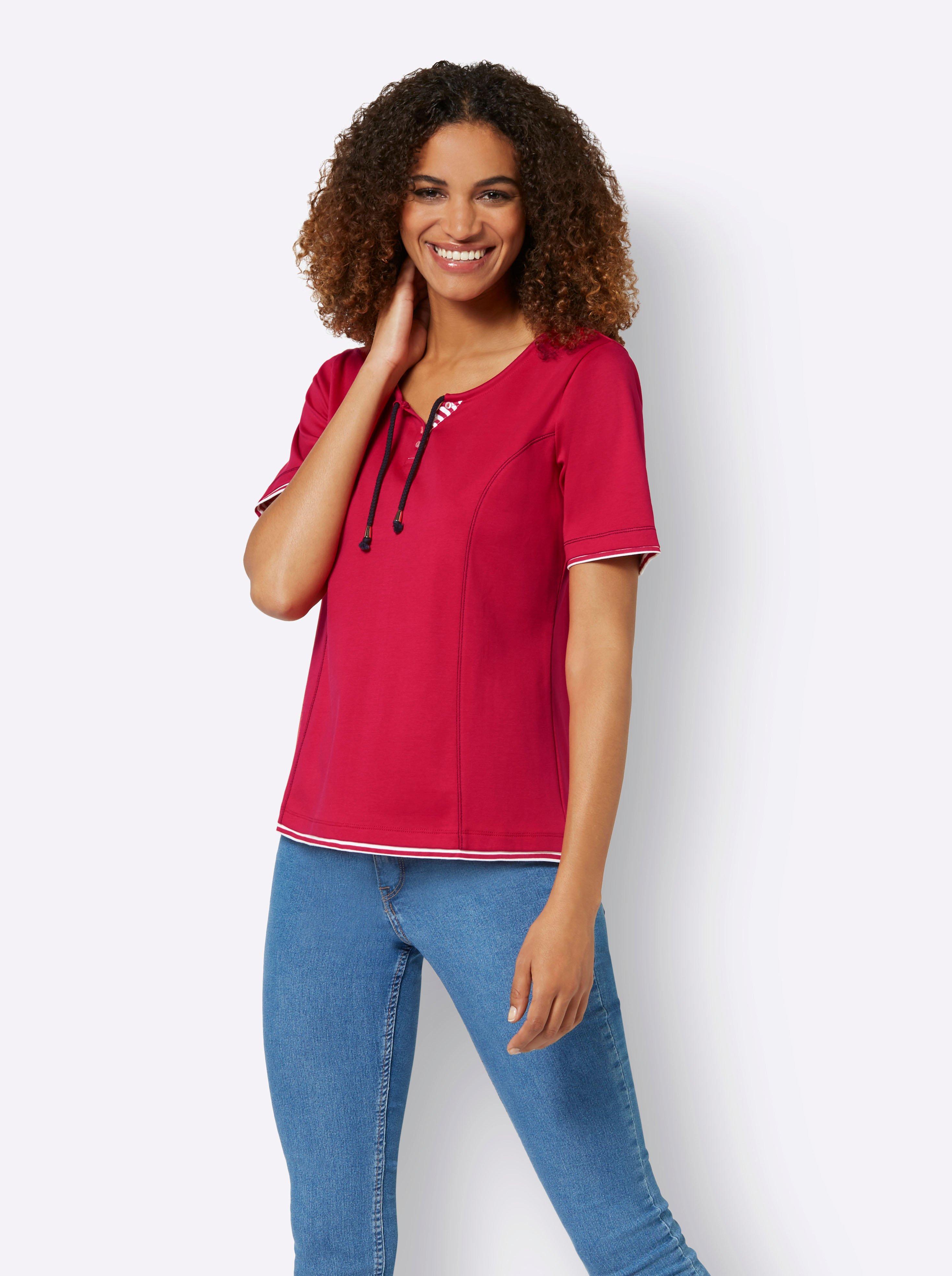 Shirt mit Streifendetails und Bindeband