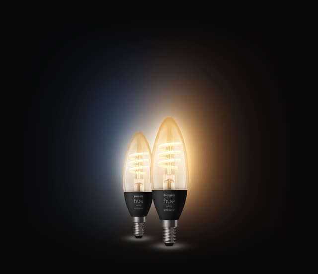 Philips Hue WA 4,6W Filament pære E14 (2-pak)