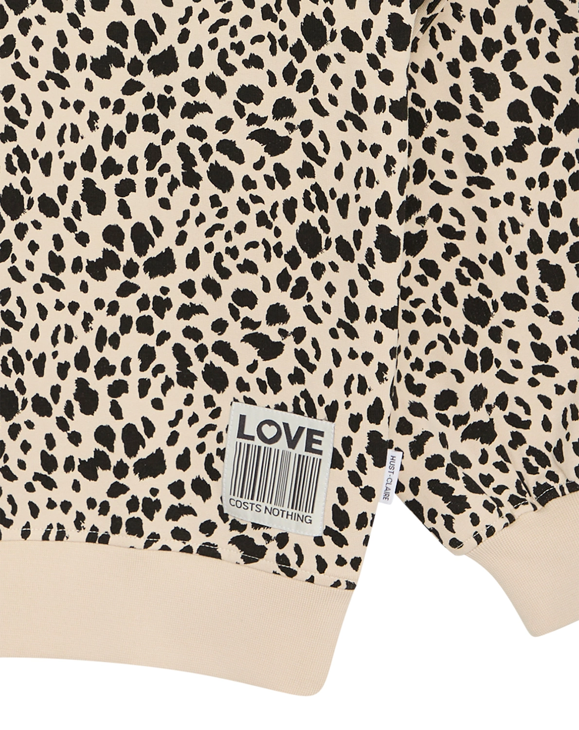 Sweatshirt SAJA LEOPRINT in licorice