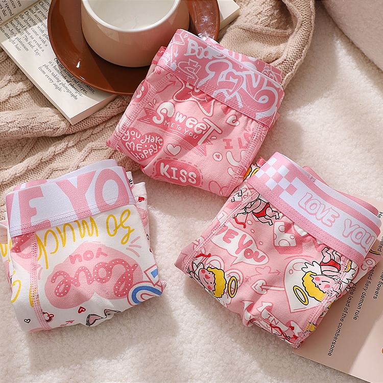 Pancherry - Cartoon Print Boxershorts / Set