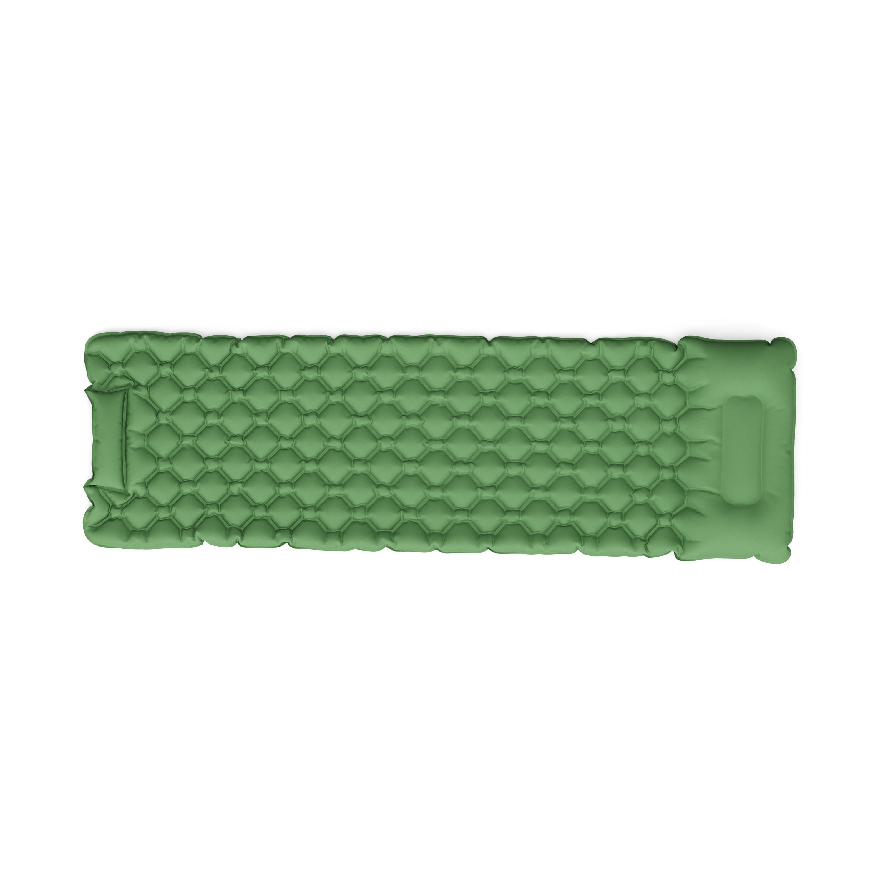 Campingmatte mit Kissen 195 x 60 x 5 cm grün