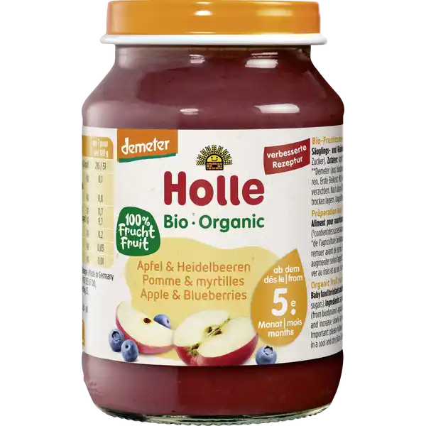 Bio Apfel & Heidelbeeren ab dem 5. Monat