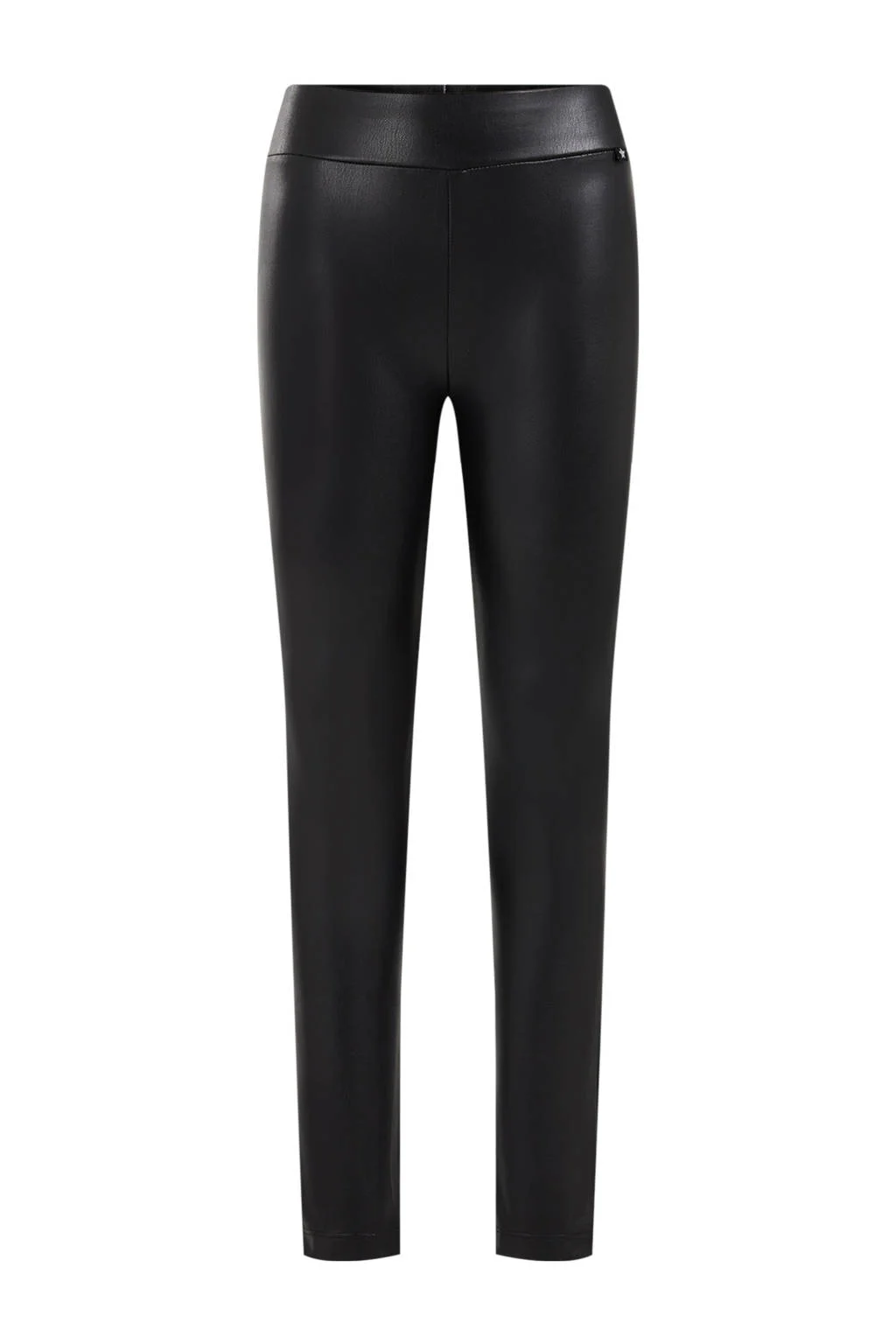 WE Fashion imitatieleren skinny broek zwart