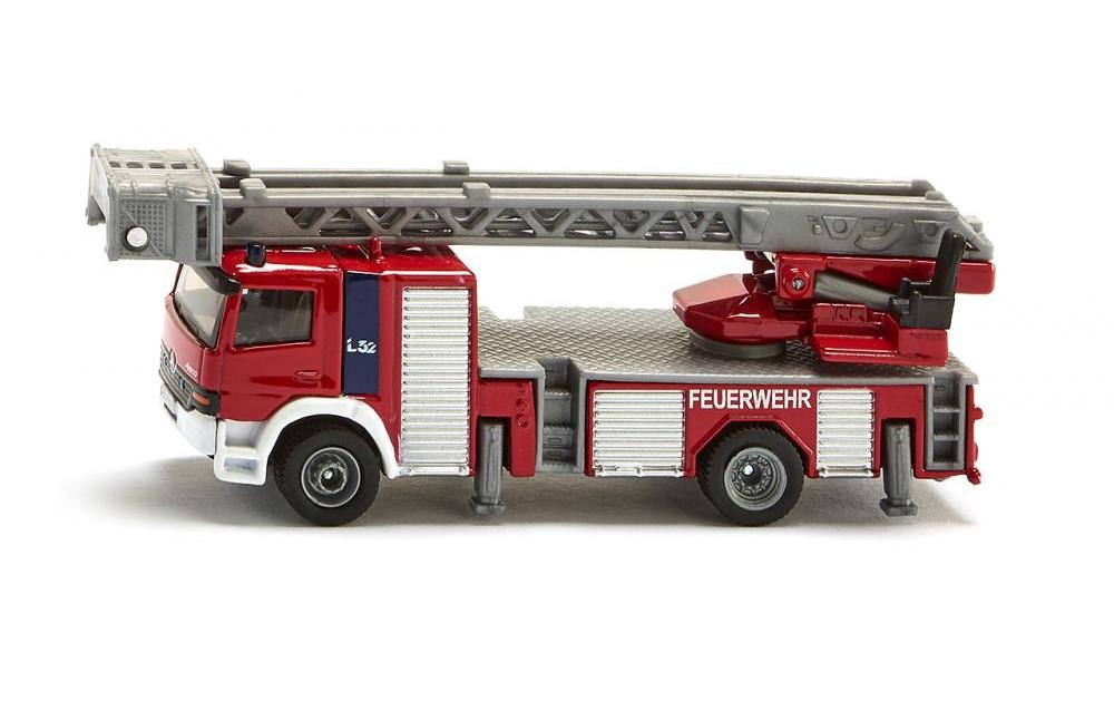 LKW Mercedes Atego Feuerwehr Drehleiter 1:87H0 Feuerwehr Lastwagen Modell mit Metz Drehleiter Aufbau