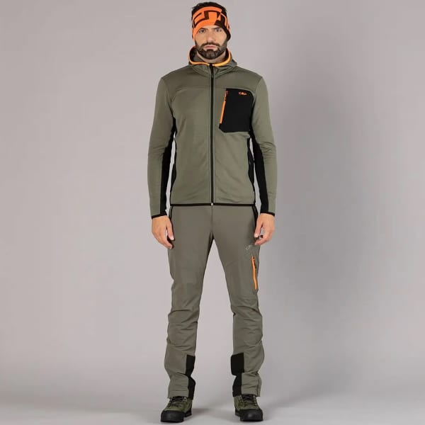 Veste de ski CMP MAN STRETCH PERFORMANCE JACKET FIX HOOD OLIVE