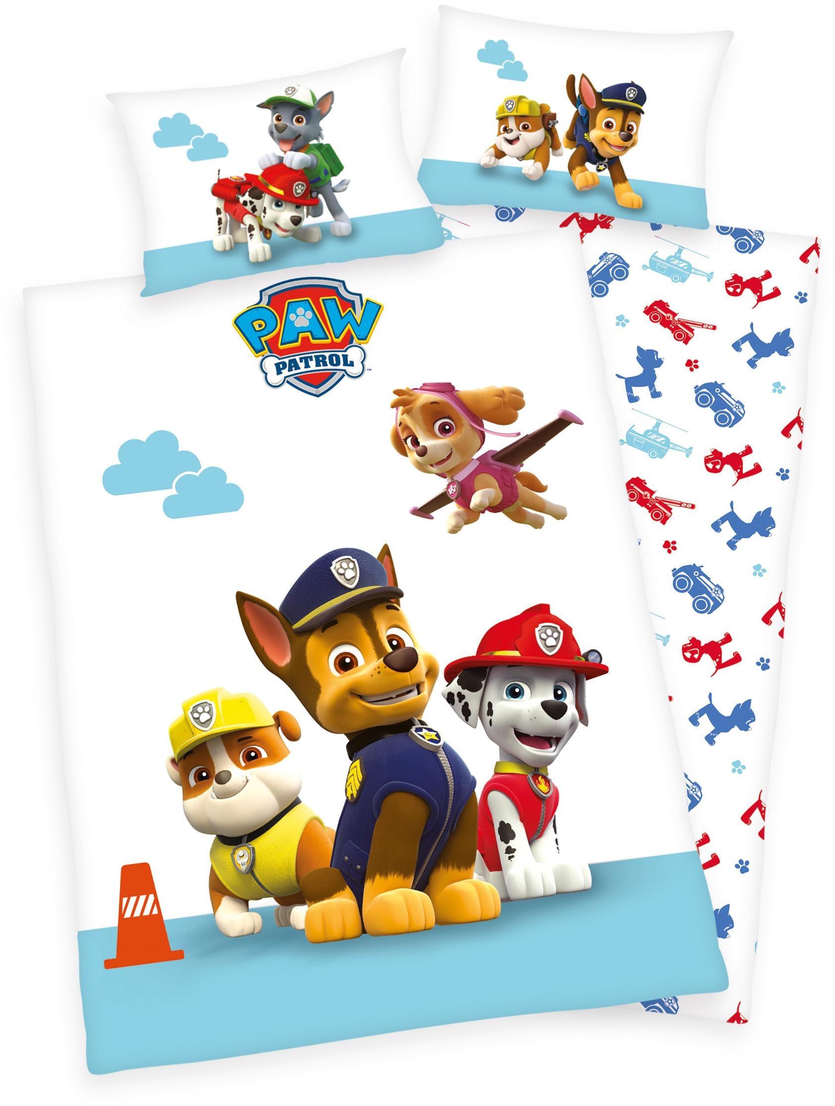 PAW PATROL Kinderbettwäsche »Dogs« 2 Stk. mit Hunden