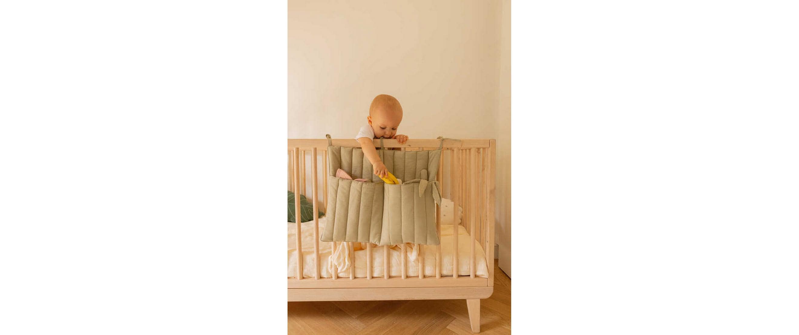 Spielzeugtasche OliveAufhängbare Krippentasche