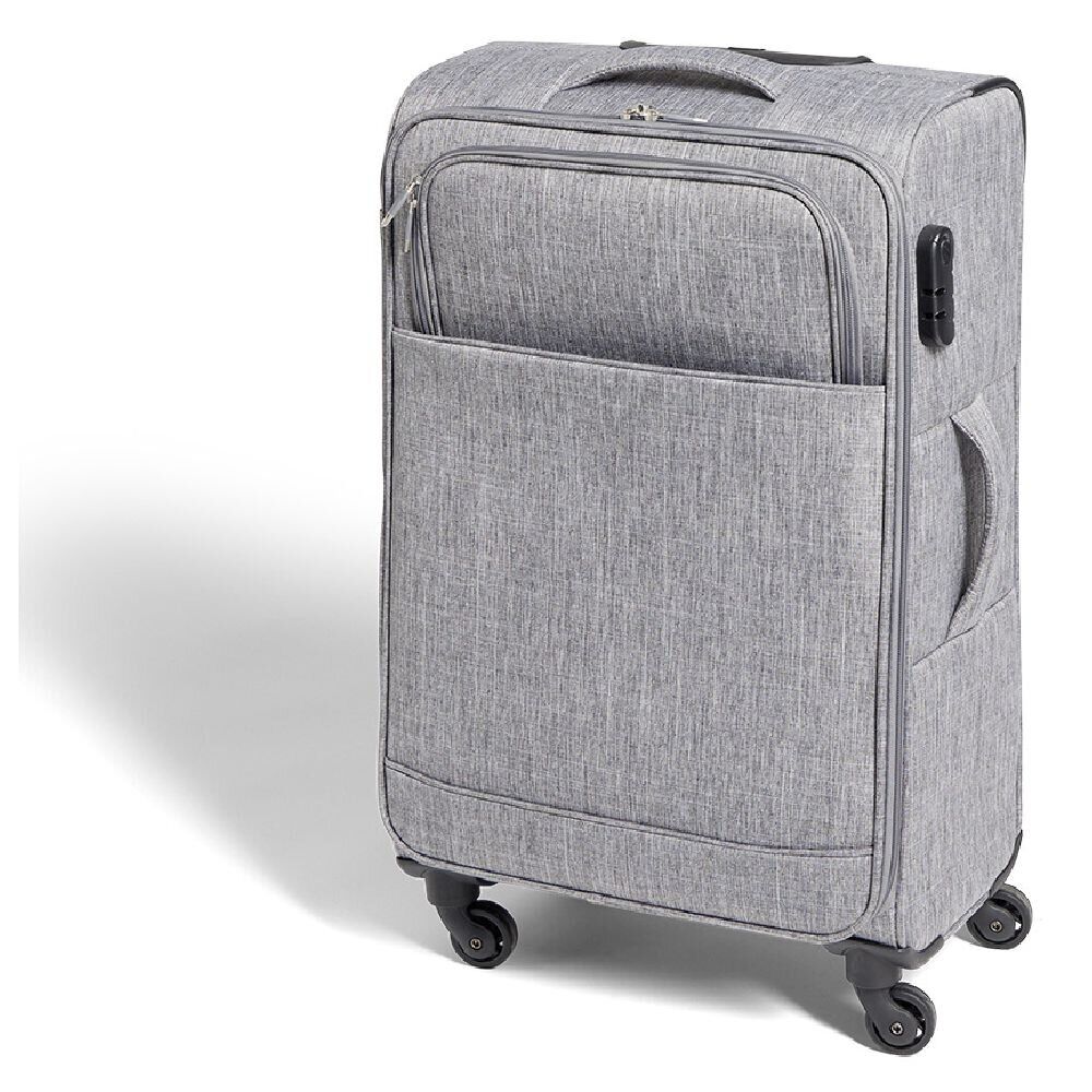 Valise souple 50L polyester gris 42x24,5xH68cm