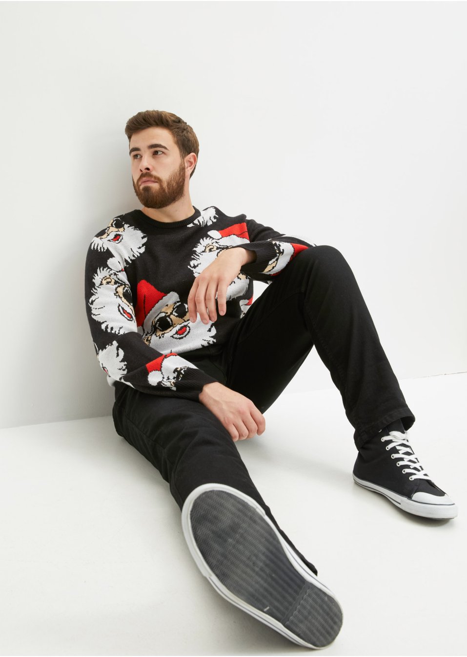 Pull avec motif de Noël