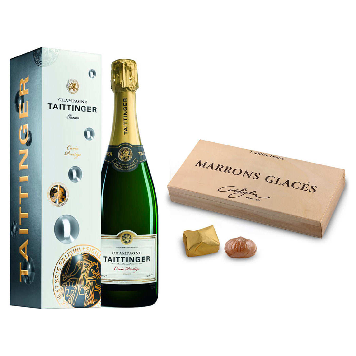 Assortiment premium Champagne et marrons glacés