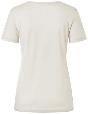 LETS RIDE BIO Damen-Kurzarm-Merino-Shirt  white stone melangeflint stone  S