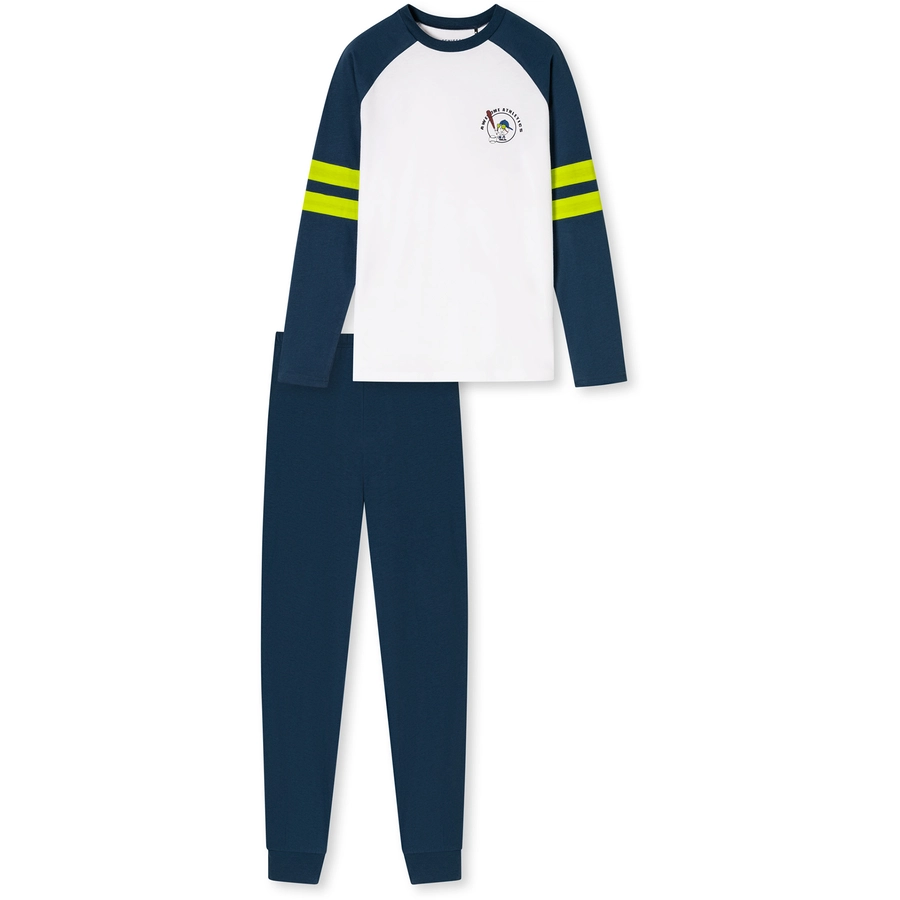 Schiesser Pyjama Organic Cotton nachtblau