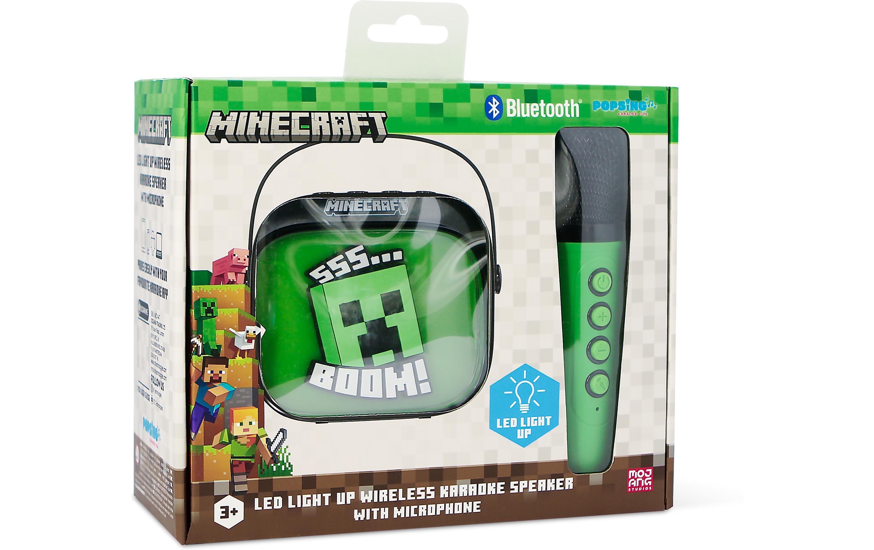 Minecraft LED Wireless Karaoke Lautsprecher und MikrofonMit LED-Leuchten