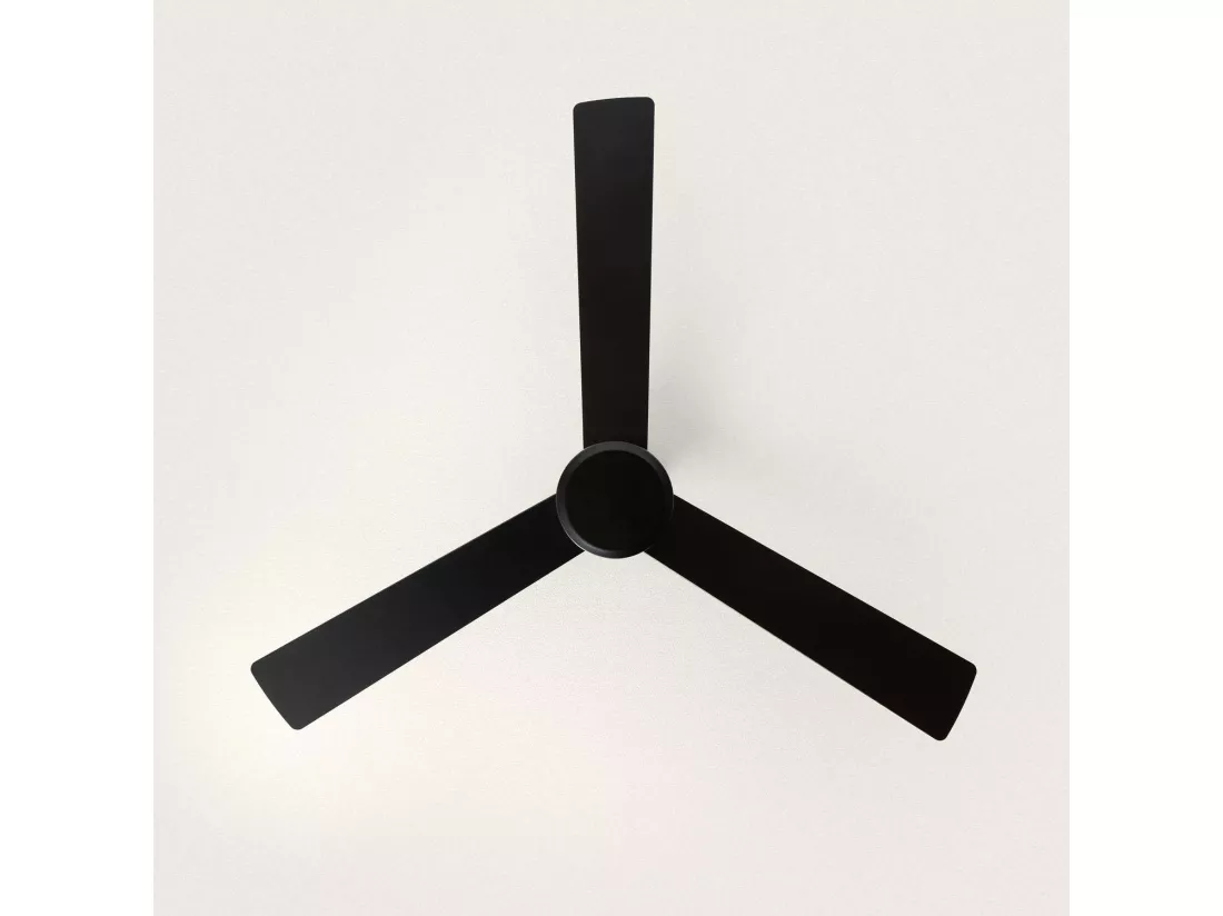 Ventilateur de Plafond Silencieux Fleves 132cm Motor DC Bois foncé Télécommande Sans lumière Oui Noir