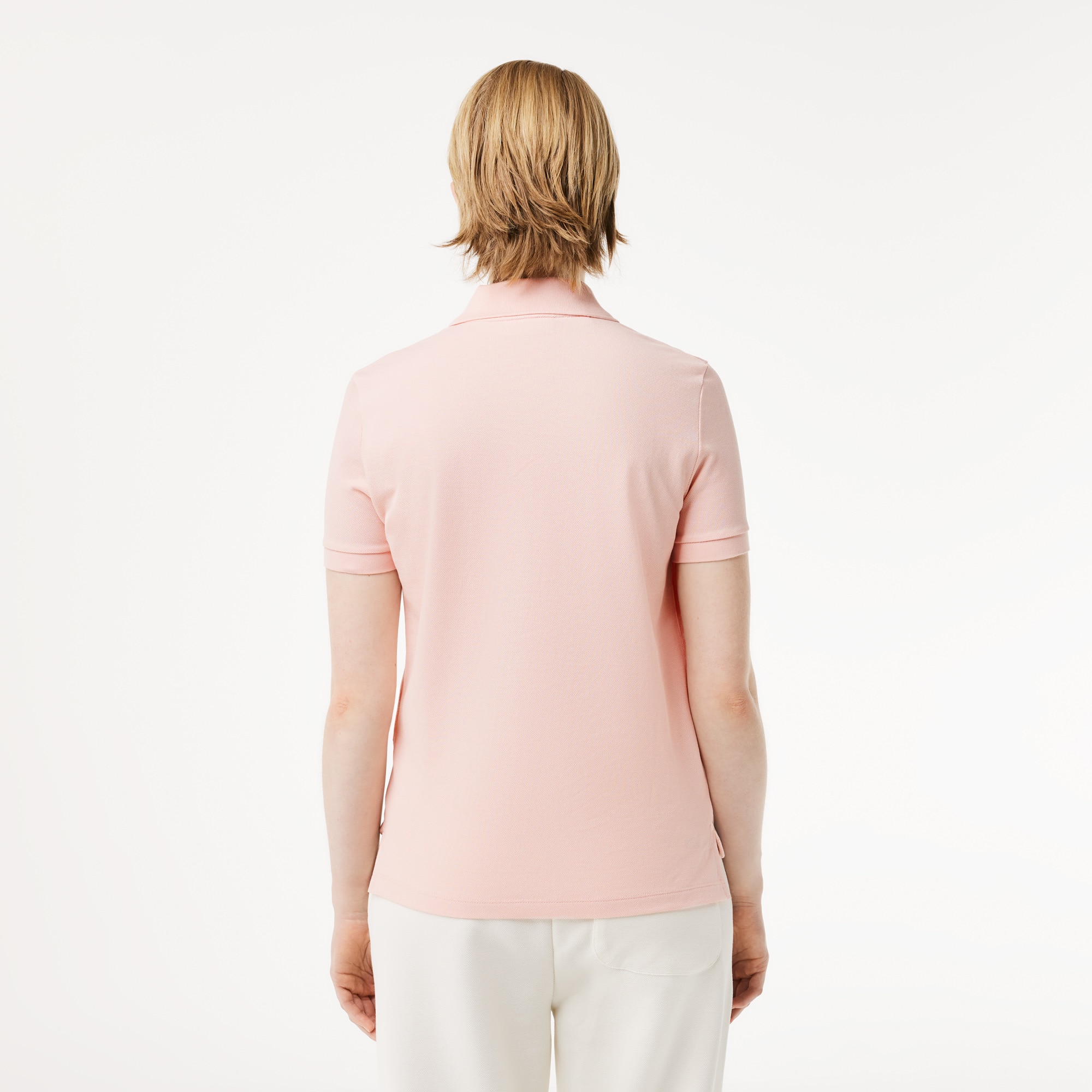 Polo regular fit Lacoste en petit piqué de coton souple Manches Courtes - Rose - Lacoste - Femme