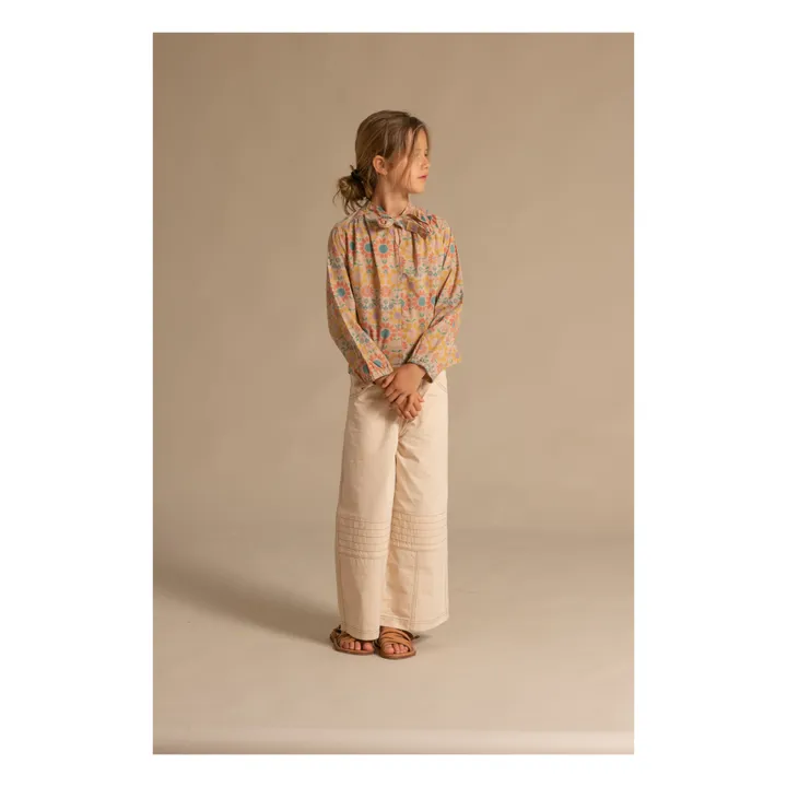 Longlivethequeen Blouse Bow Coton Bio | Orange