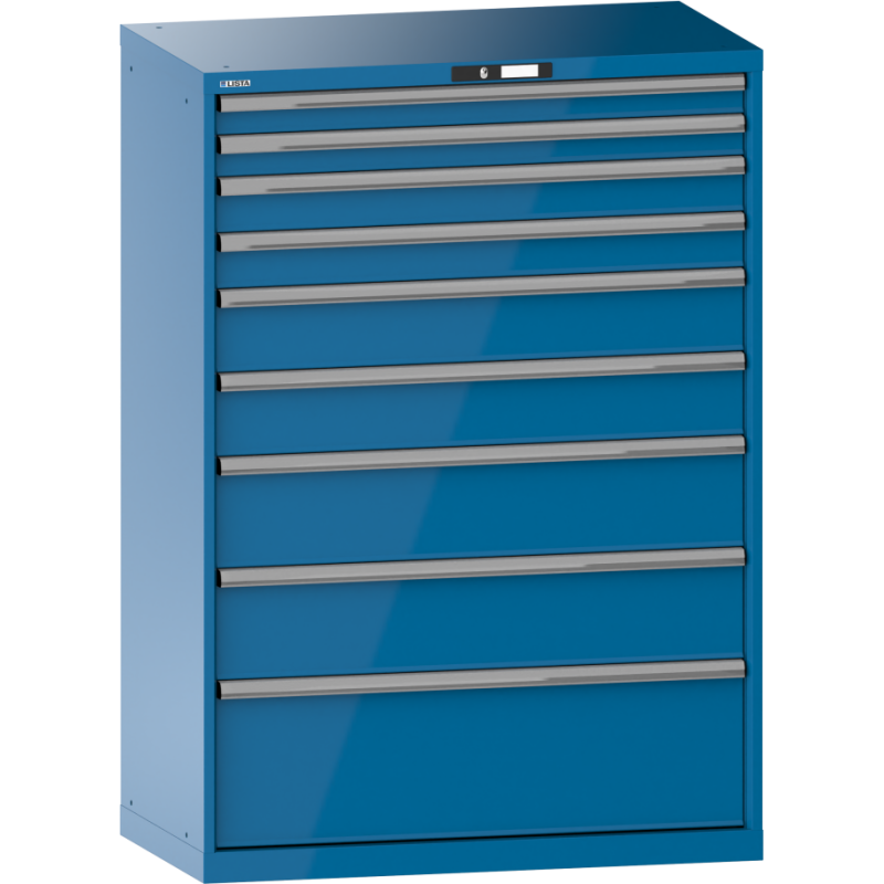 Armoire à tiroirs Lista 54 x 27E  H 145 x L 102,3 x P 57,2 cm 9 tiroirs Key Lock