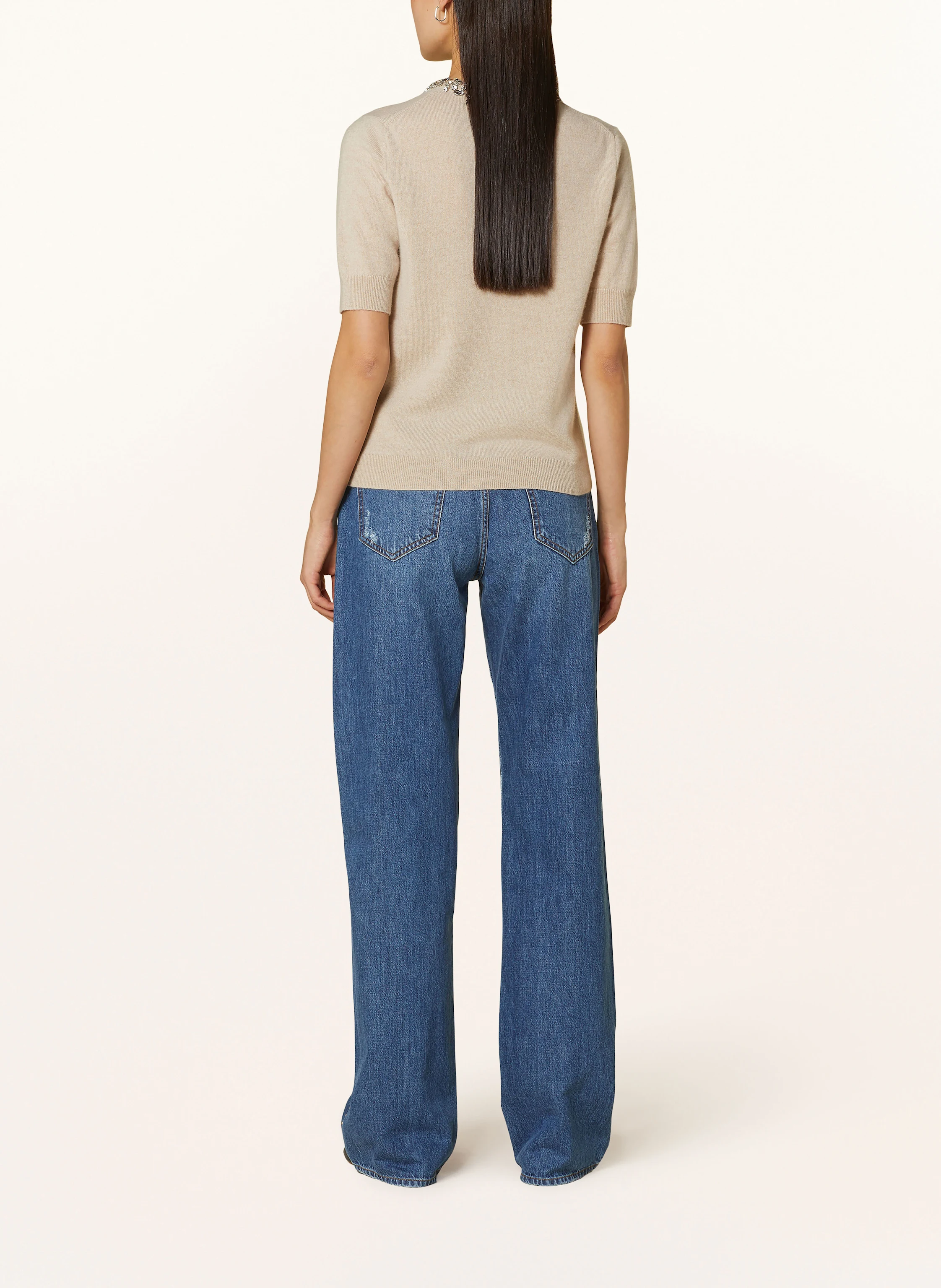 RIANI Strickshirt mit Cashmere und Schmucksteinen