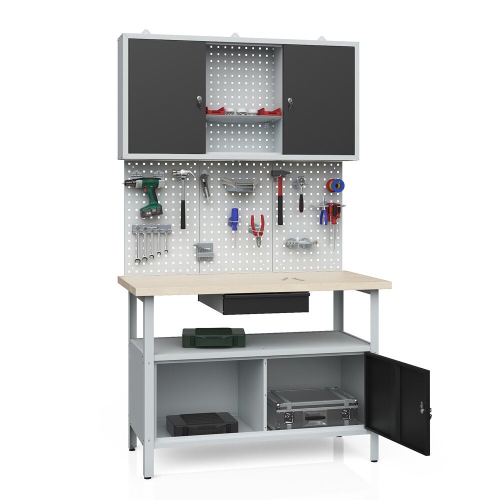 Werkstatteinrichtung Werkbank Werkzeugschrank Lochwand Hängeschrank