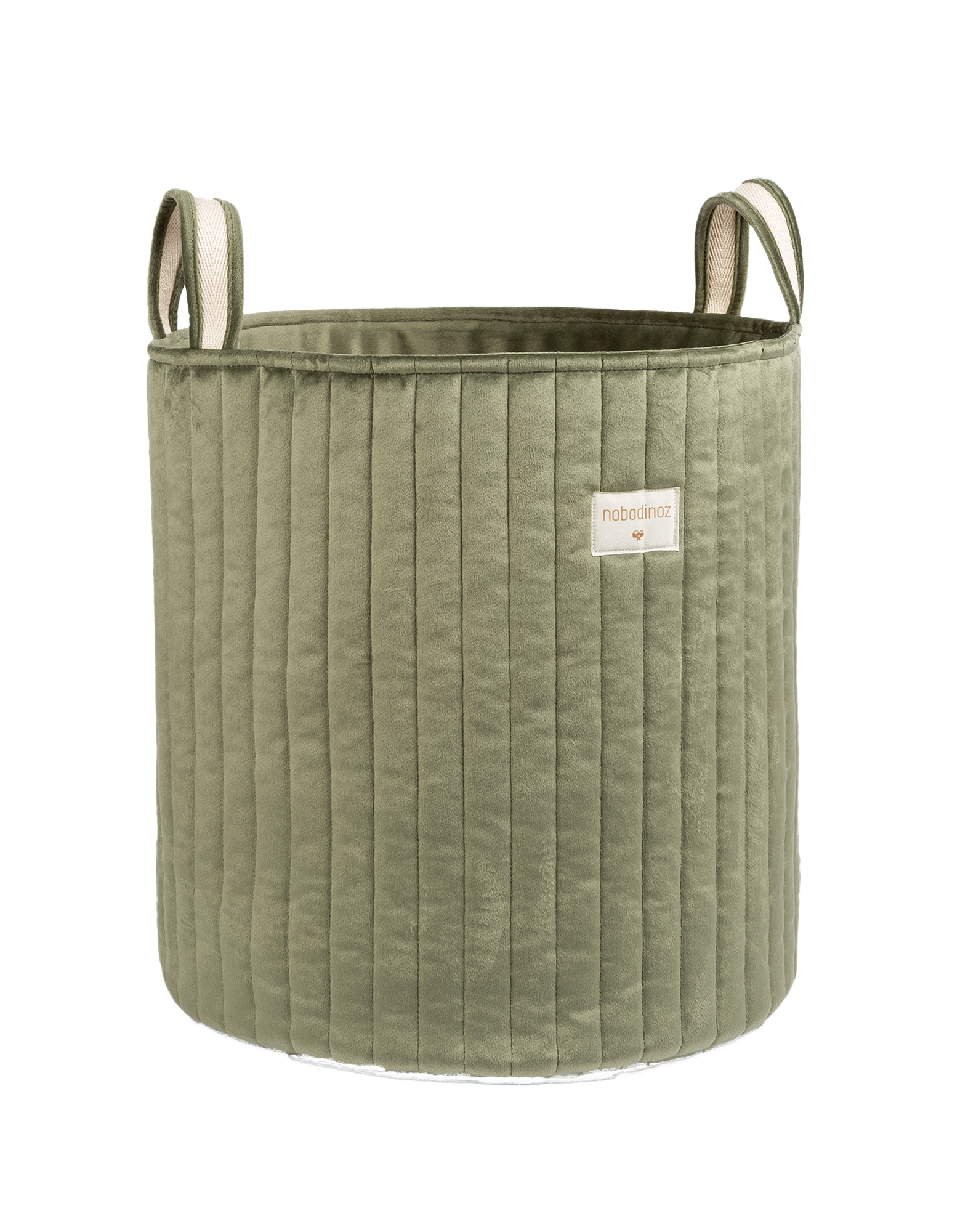 Grand panier de rangement eco-velvet | Vert