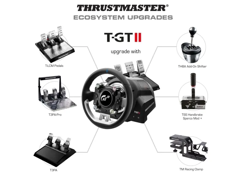 ThrustMaster T-GT II - Rat og pedalsæt - kablet - for PC, Sony PlayStation 4