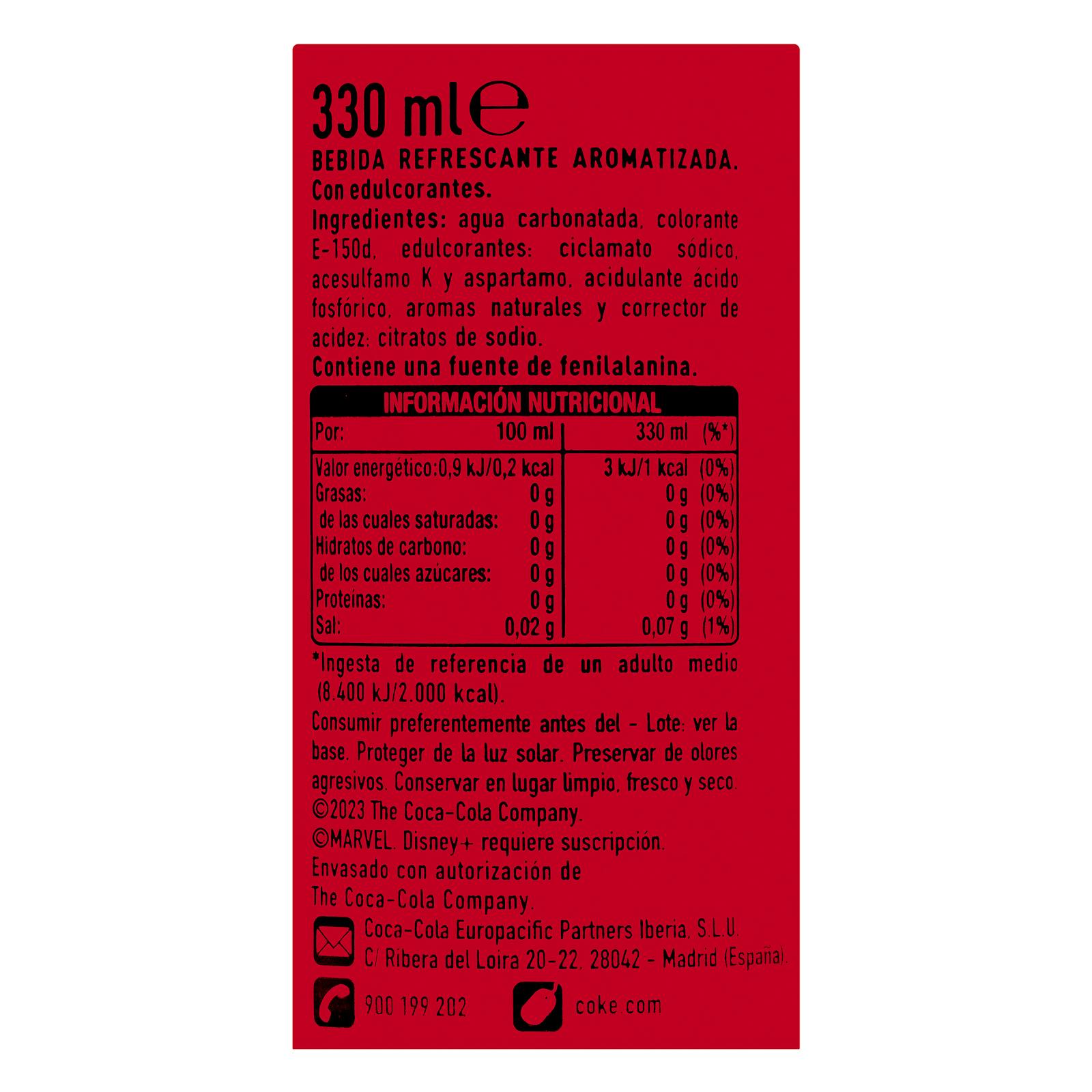 Boisson gazeuse Coca-Cola Zero Zero