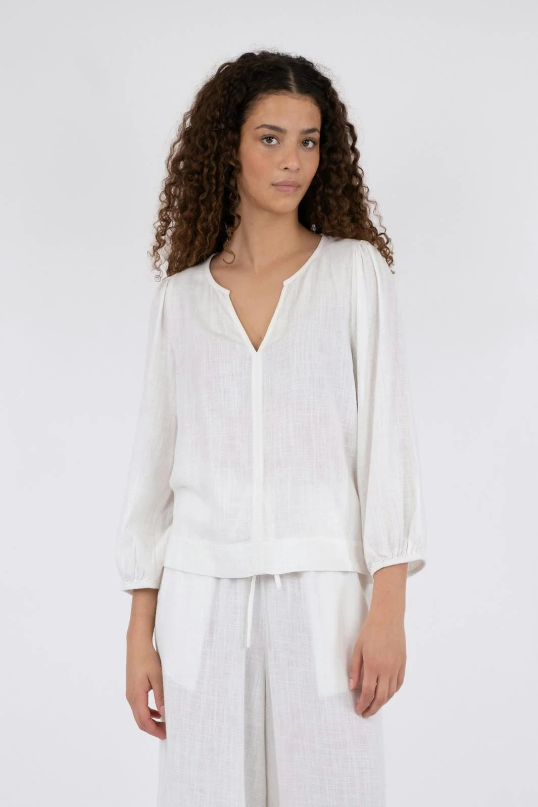 Neo Noir Sarla Soft Linen Blouse