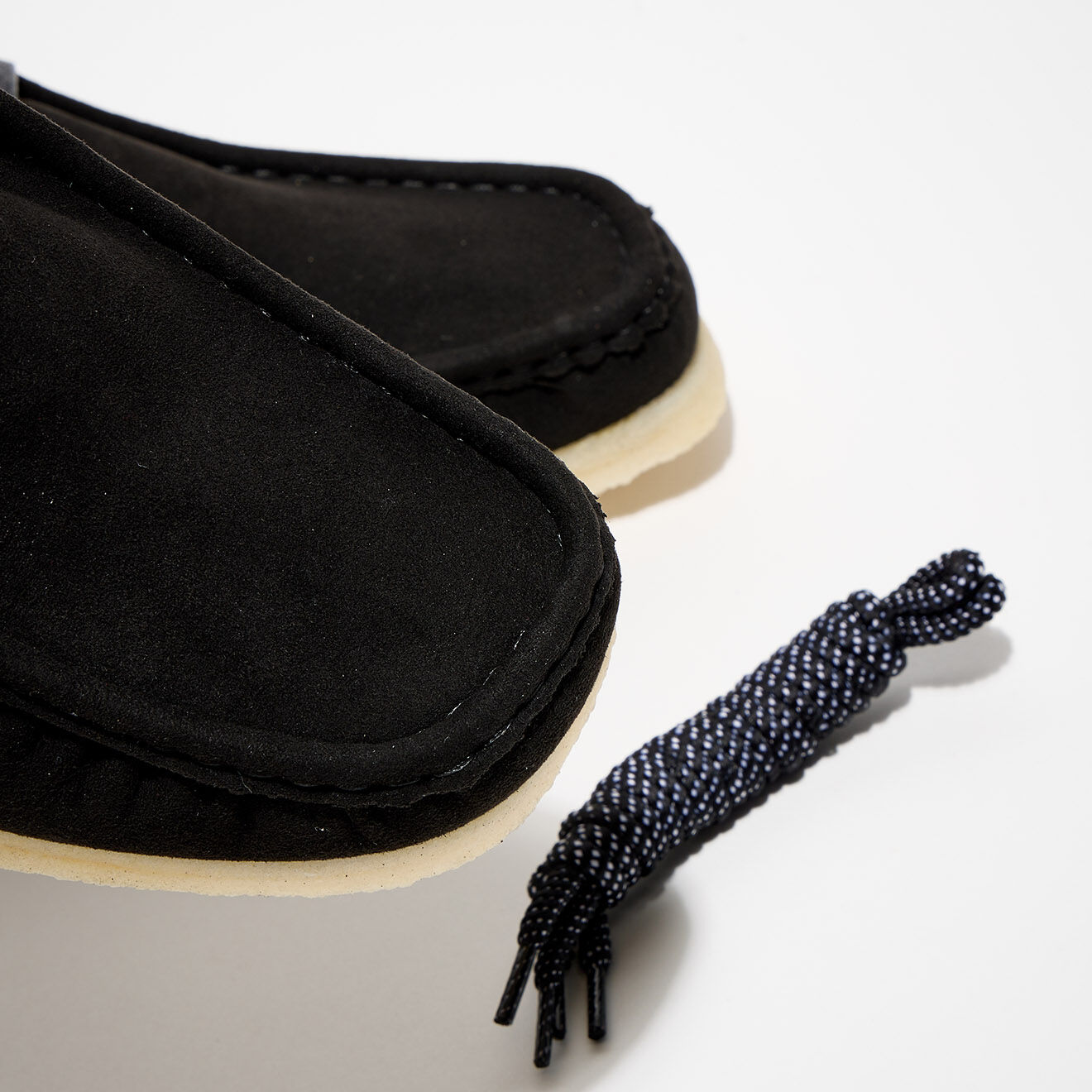 Clarks Originals Derbies en Velours de Cuir Wallabee noires