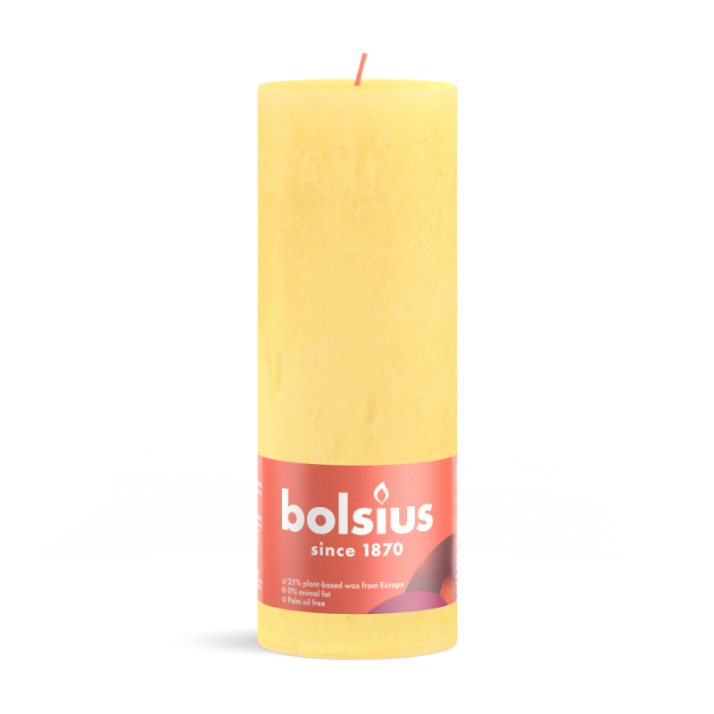 Bolsius Stompkaars Sun Yellow 190/68 1 Stuk