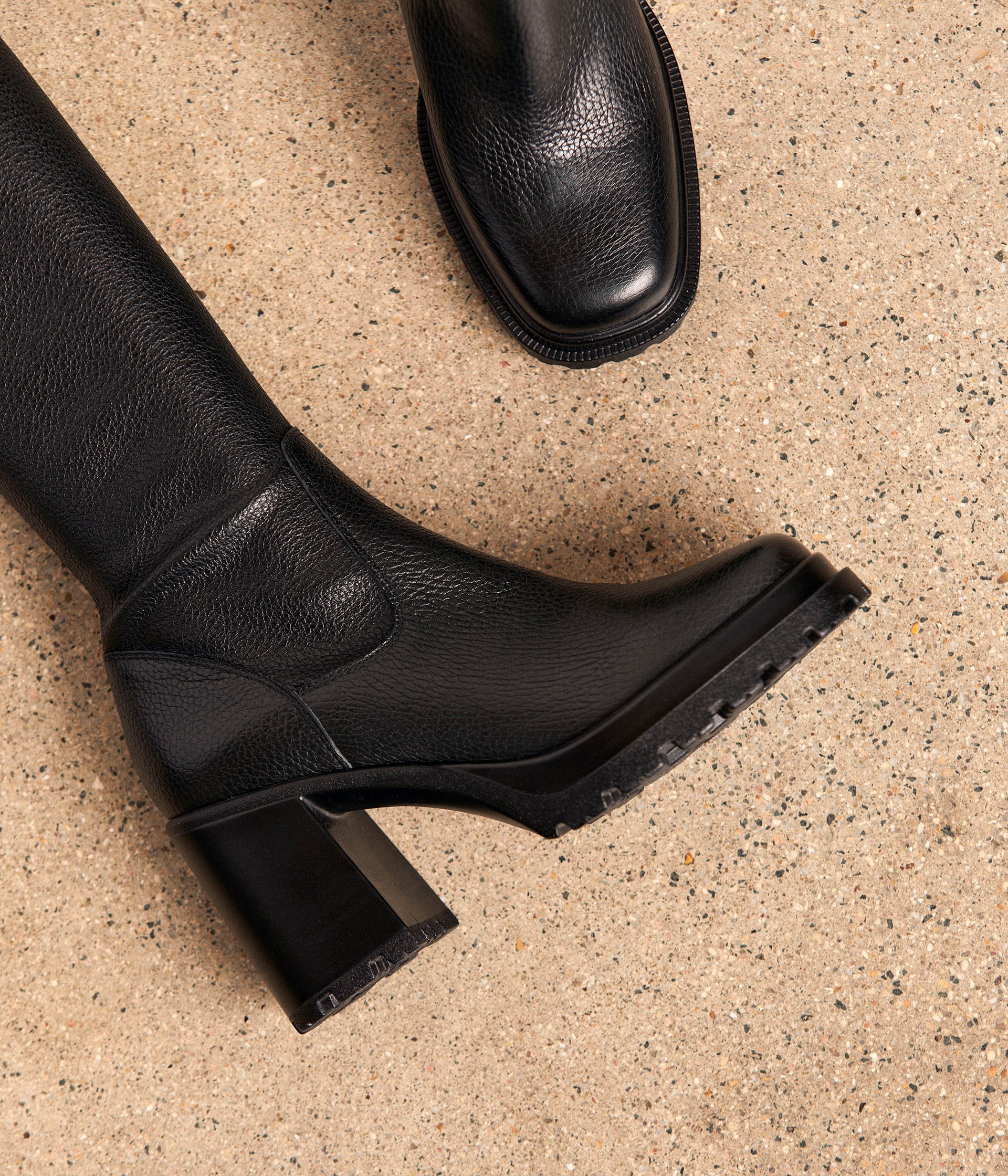 Bottes talon noires Arnaude