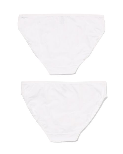 2 slips femme coton stretch blanc
