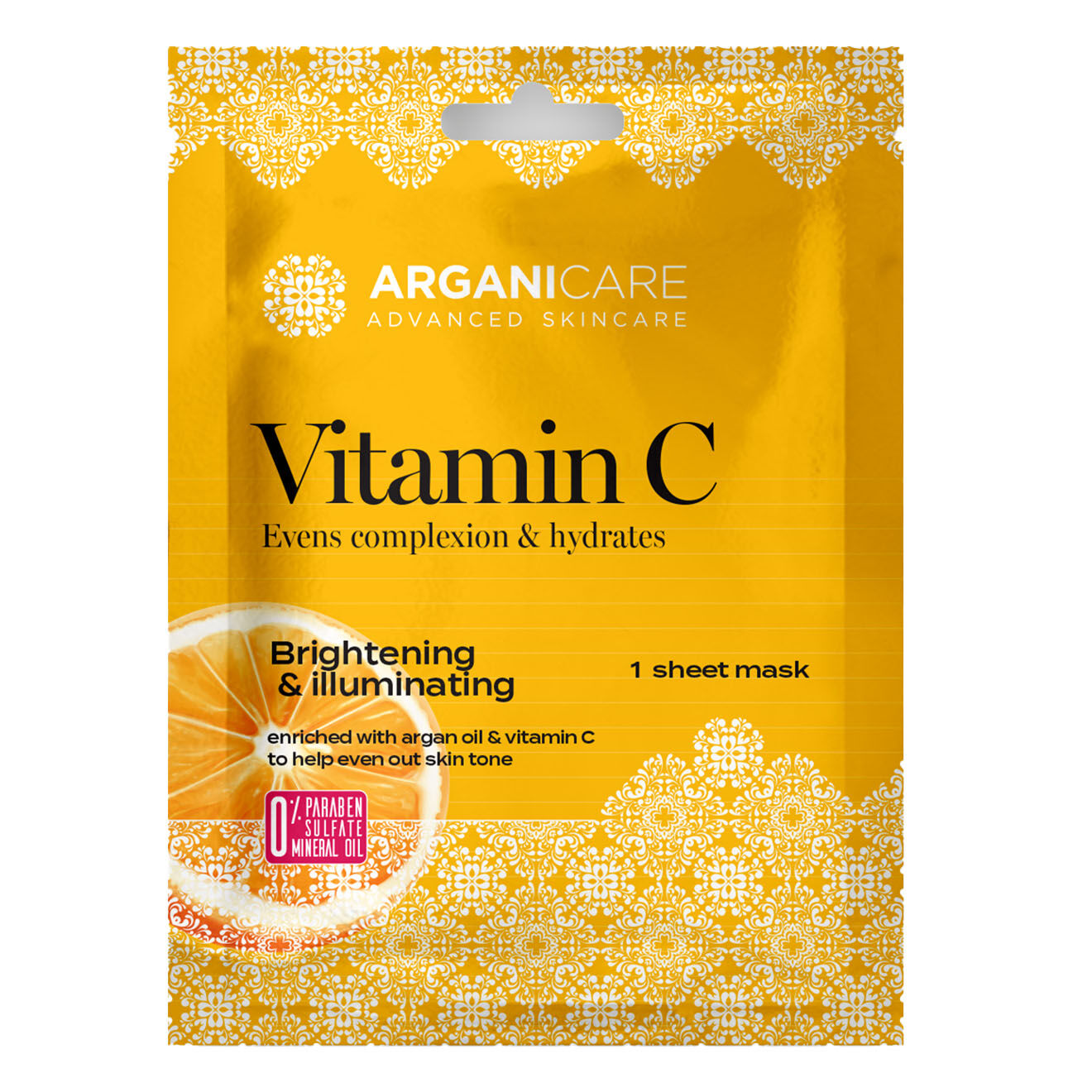 Arganicare Masque tissu Illuminateur d'Eclat à la Vitamine C