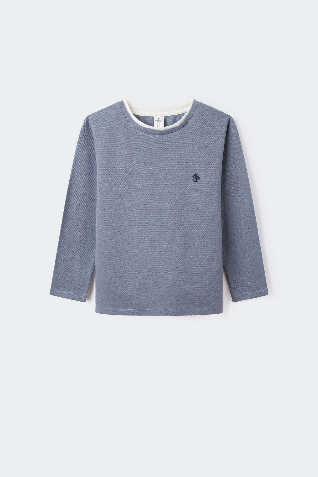 Camiseta infantil de gola dupla